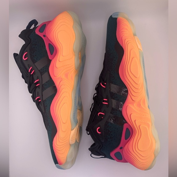 adidas Trae Young 3 Black Arctic Night Orange Basketball Shoes IE9303 M9 / W10 - Picture 5 of 9